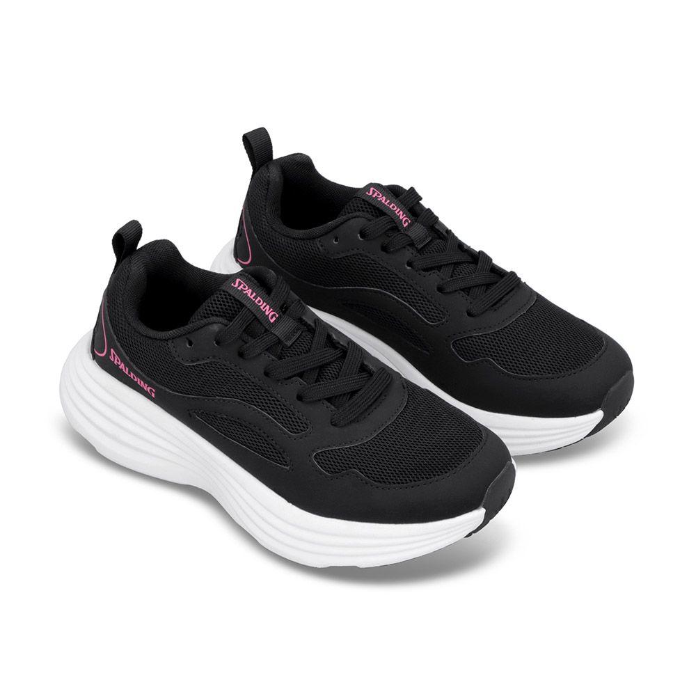 Zapatilla Mujer Spalding Fitness Superset Negro Rosa-4