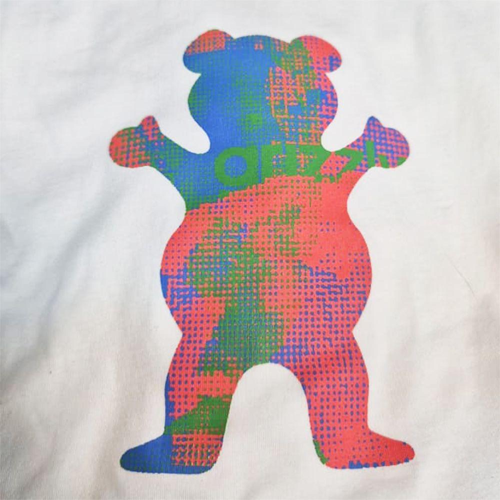 Polera Hombre Grizzly Griptape Earth Strong White-1