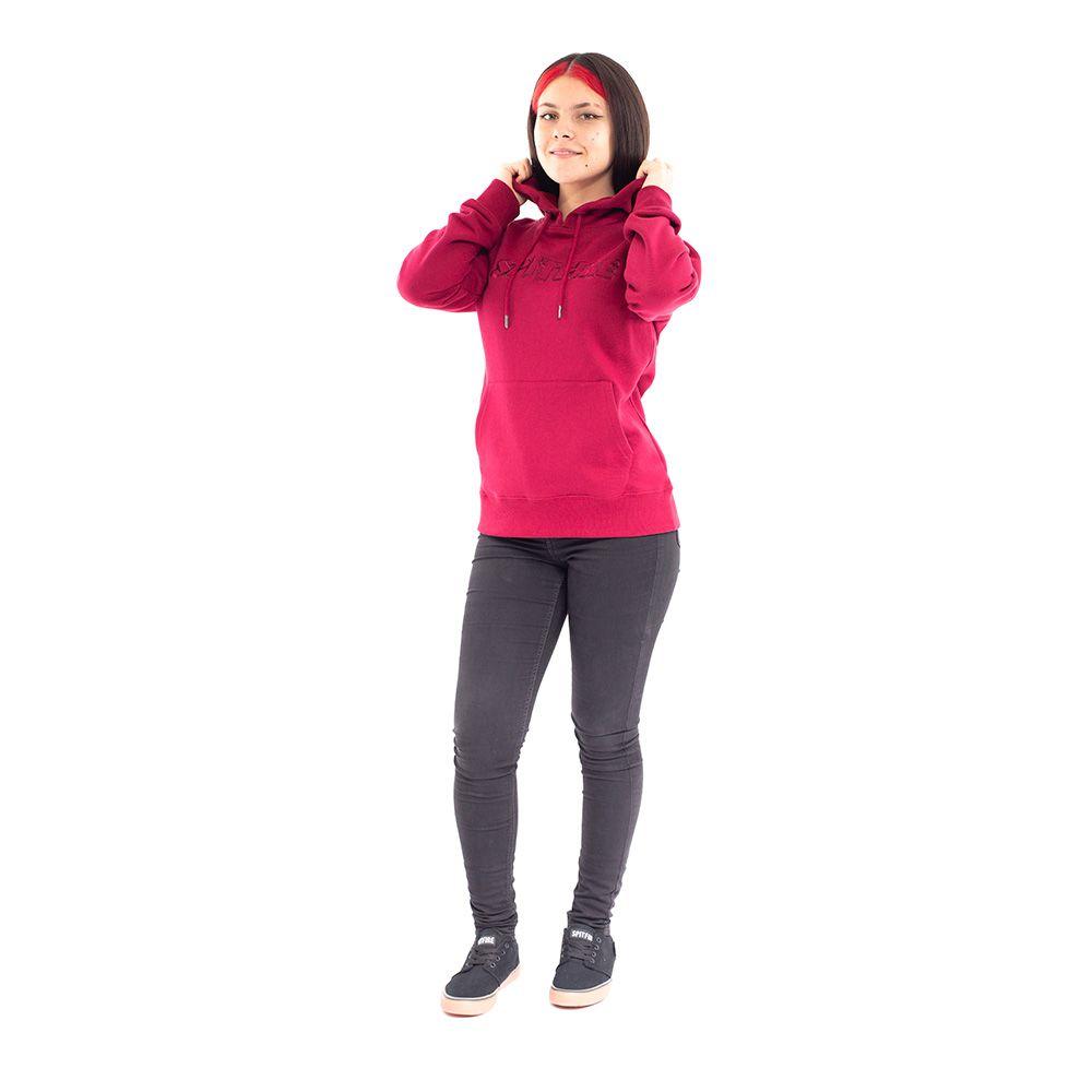 Polerón Hoodie Mujer Spitfire Burdeo-2