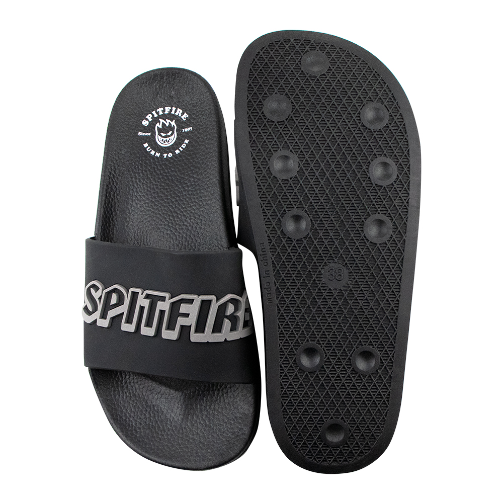 Sandalias Hombre Slip On Negro Gris Spitfire-2