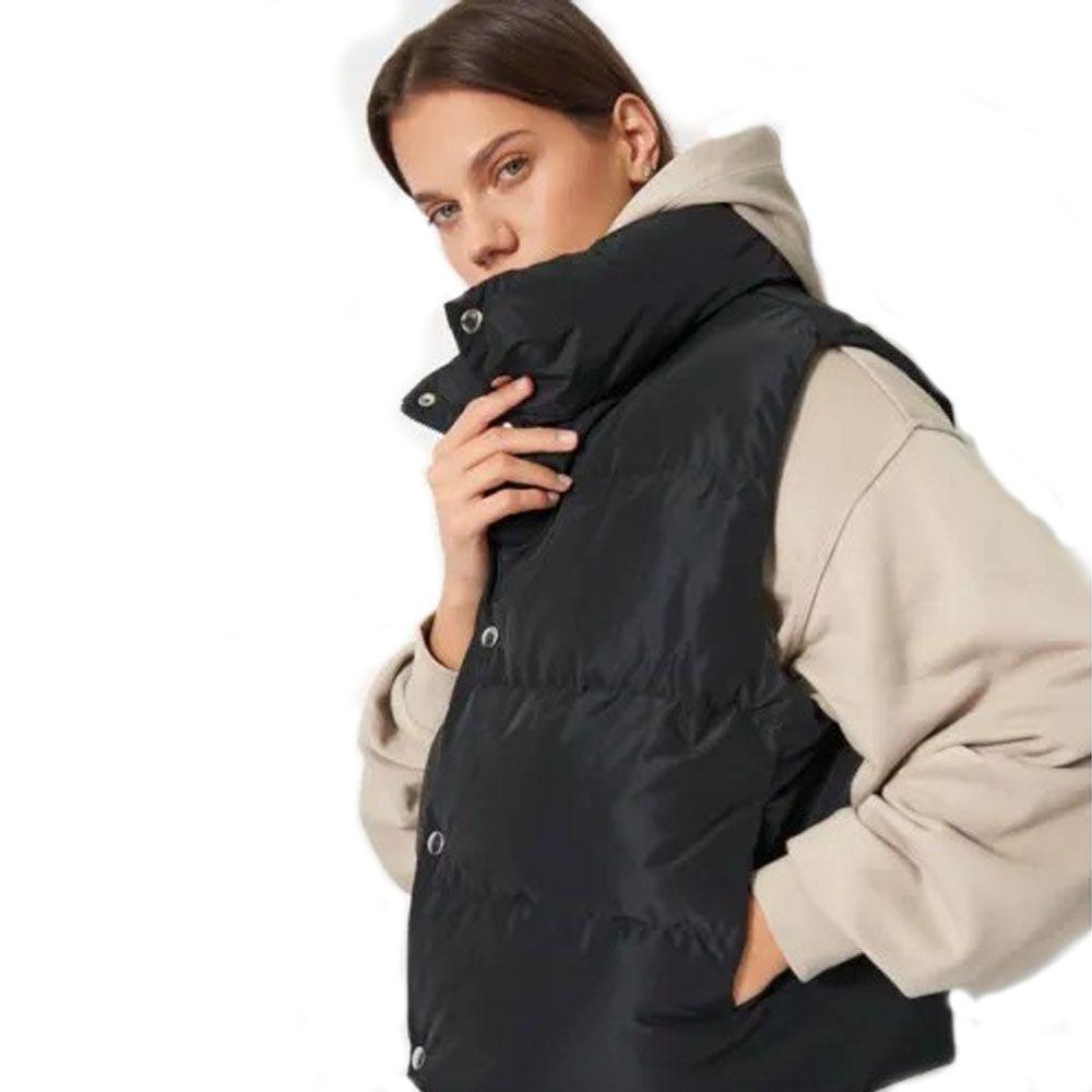 Parka Puffer Mujer Converse Negro-2