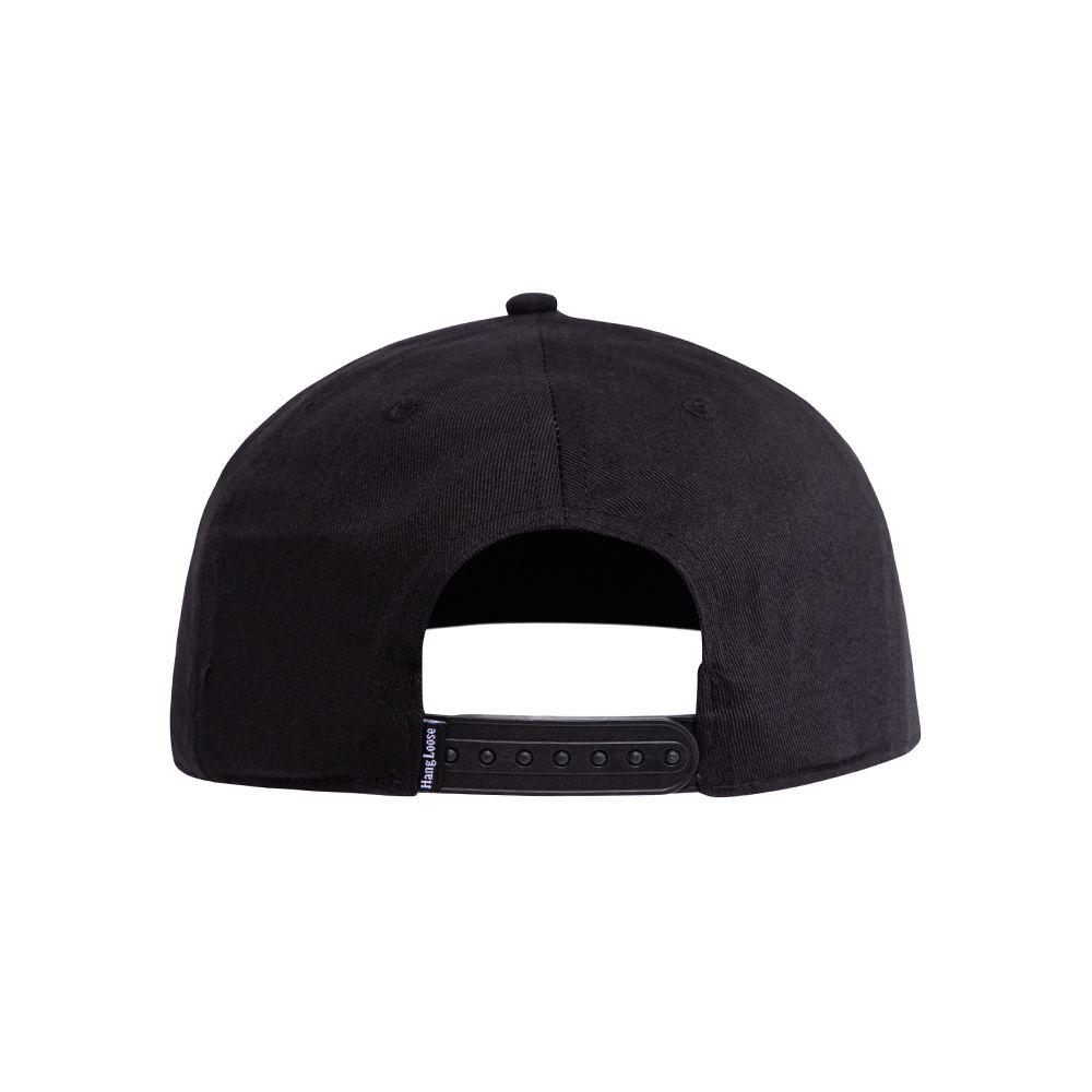 Gorro snapback hang loose negro bordado shaka-2