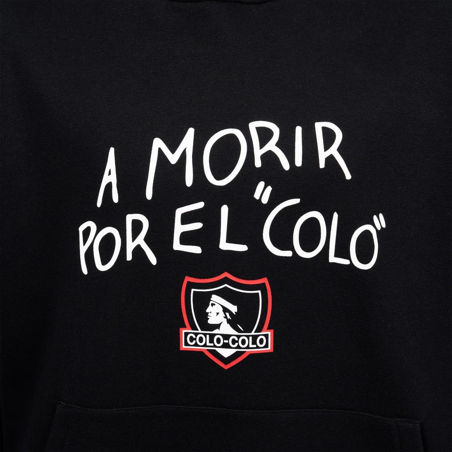 Poleron Hoodie Colo Colo Urbano "...Por El Colo" Negro-2
