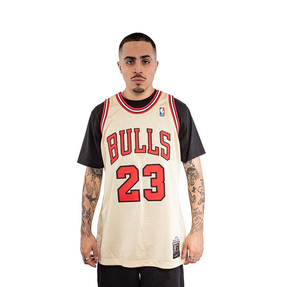 Polera Nba Gold Jersey Bulls 95 Mj Mitchell And Ness-2