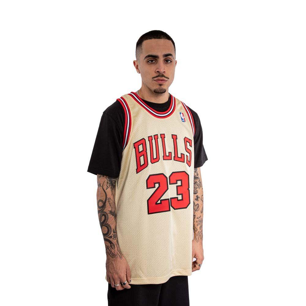Polera Nba Gold Jersey Bulls 95 Mj Mitchell And Ness-3