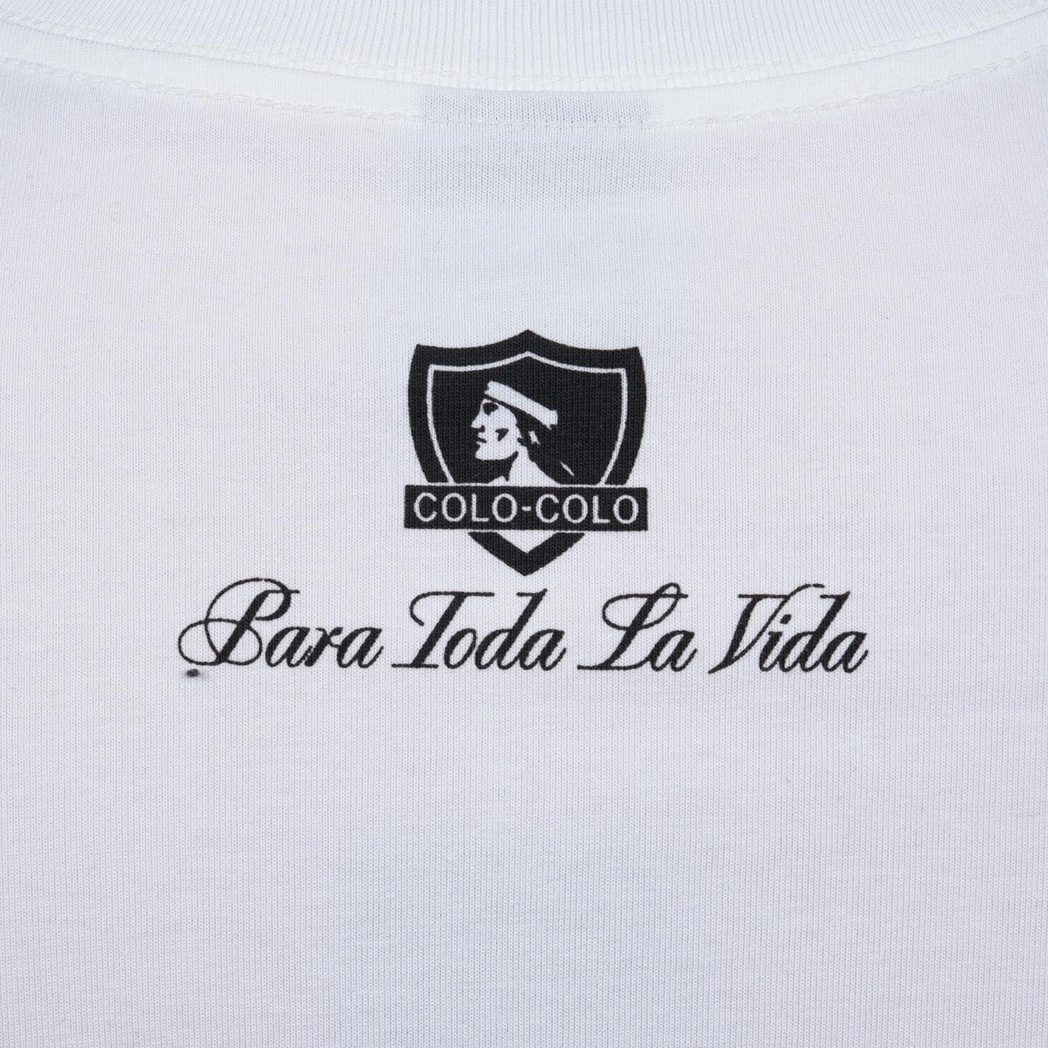 Polera Hombre Colo Colo Urbano Blanco Escudo Negro-3