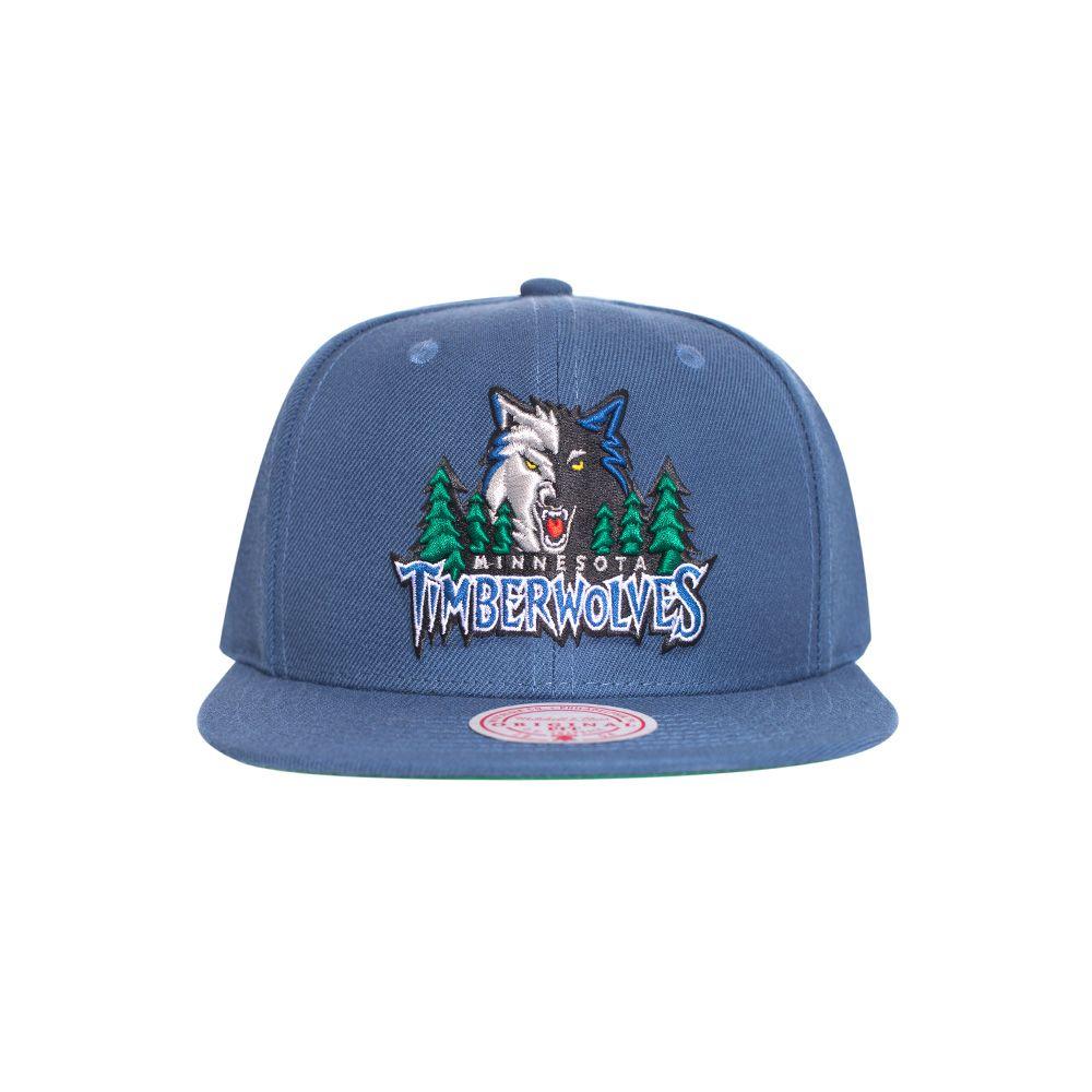 Gorro Snapback Minnesota Timberwolves Azul Mitchell and Ness-0