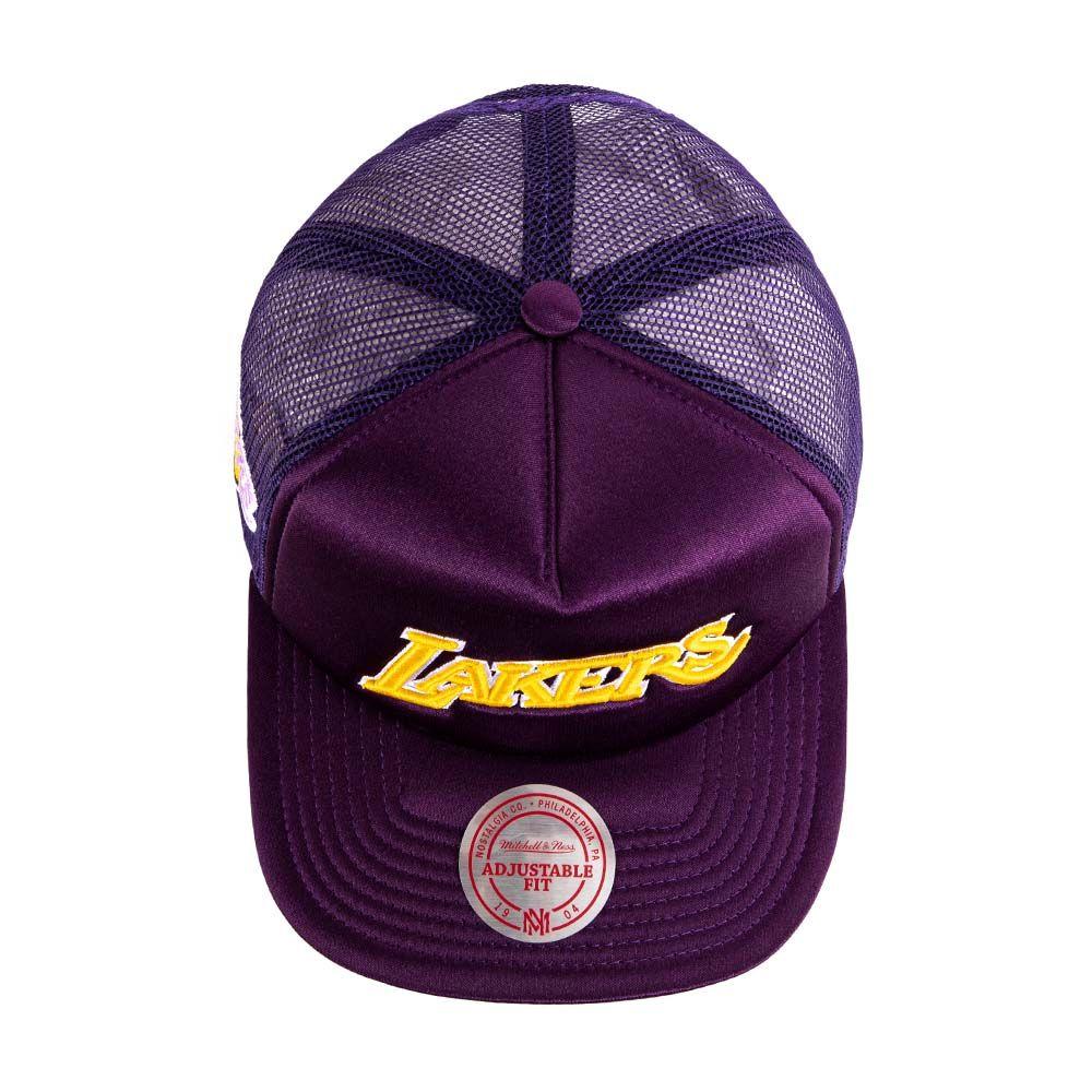 Jockey Gorro Trucker Nba Los Angeles Lakers Morado Mitchell And Ness-4