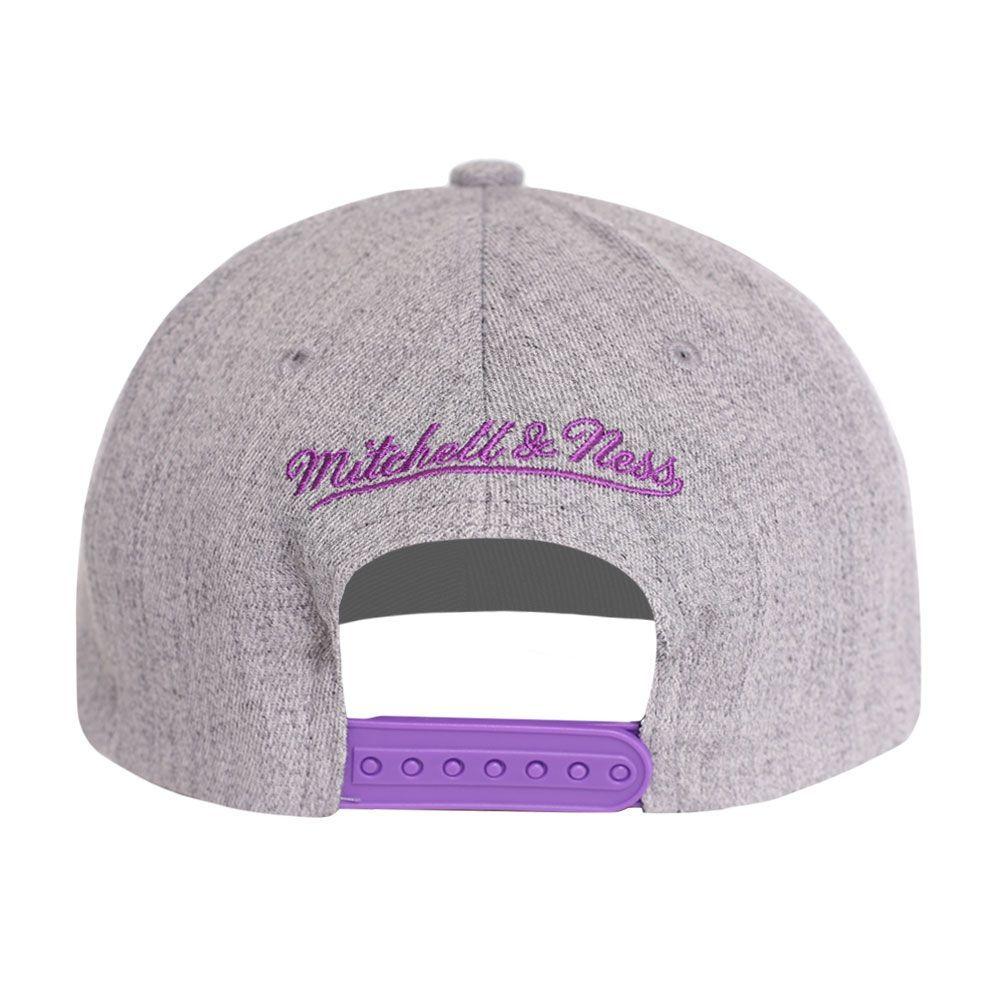 Gorro Toronto Raptors Visera Curva Grey Melange Mitchell and Ness-1