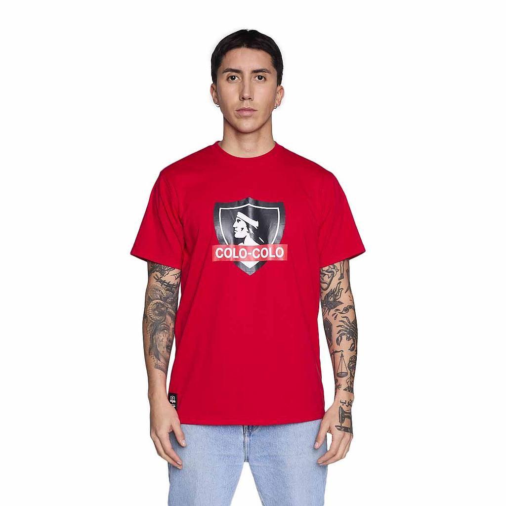 Polera Colo Colo Urbano Hombre Rojo Escudo-0