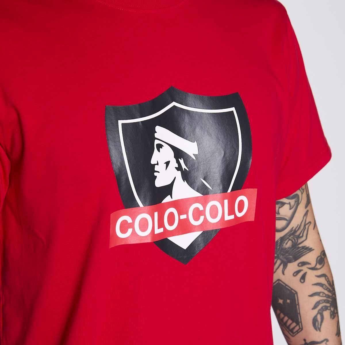 Polera Colo Colo Urbano Hombre Rojo Escudo-2