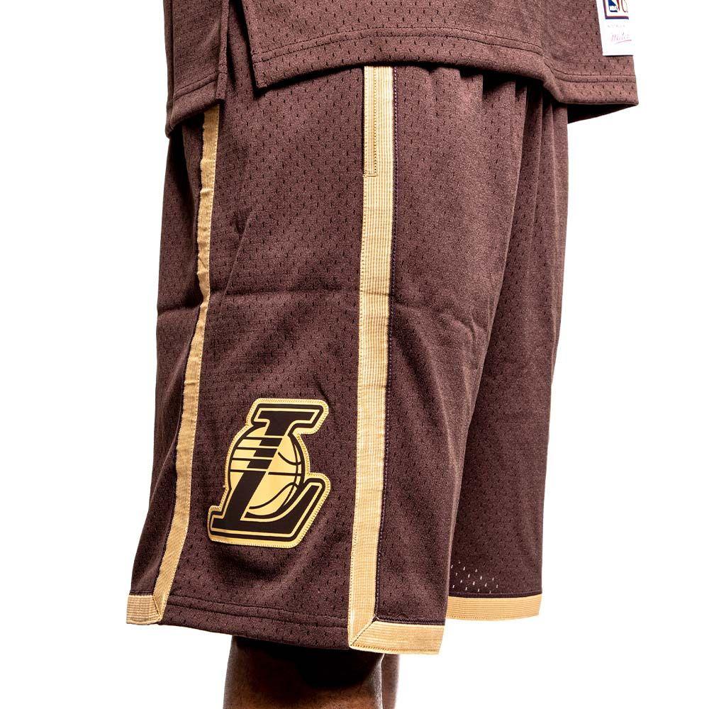 Short Nba Lux Brown Lakers 2009 Mitchell And Ness-1
