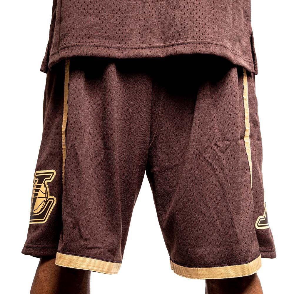 Short Nba Lux Brown Lakers 2009 Mitchell And Ness-3