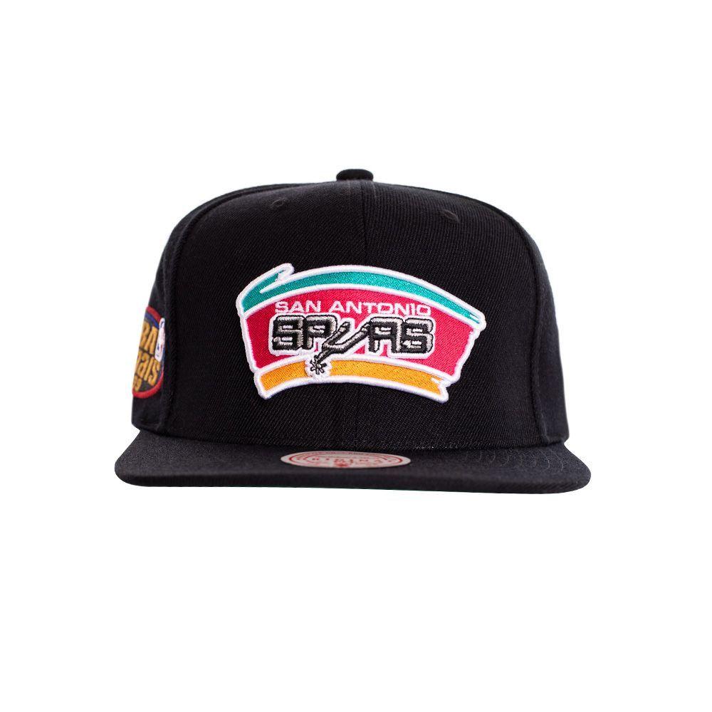 Gorro San Antonio Spurs Visera Plana Finales 1999 Negro Mitchell and Ness-0