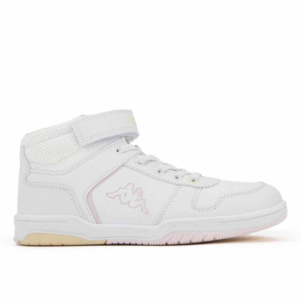 Zapatilla Urbana Niña Kappa Kary Mid Blanca Rosa Amarilla-0
