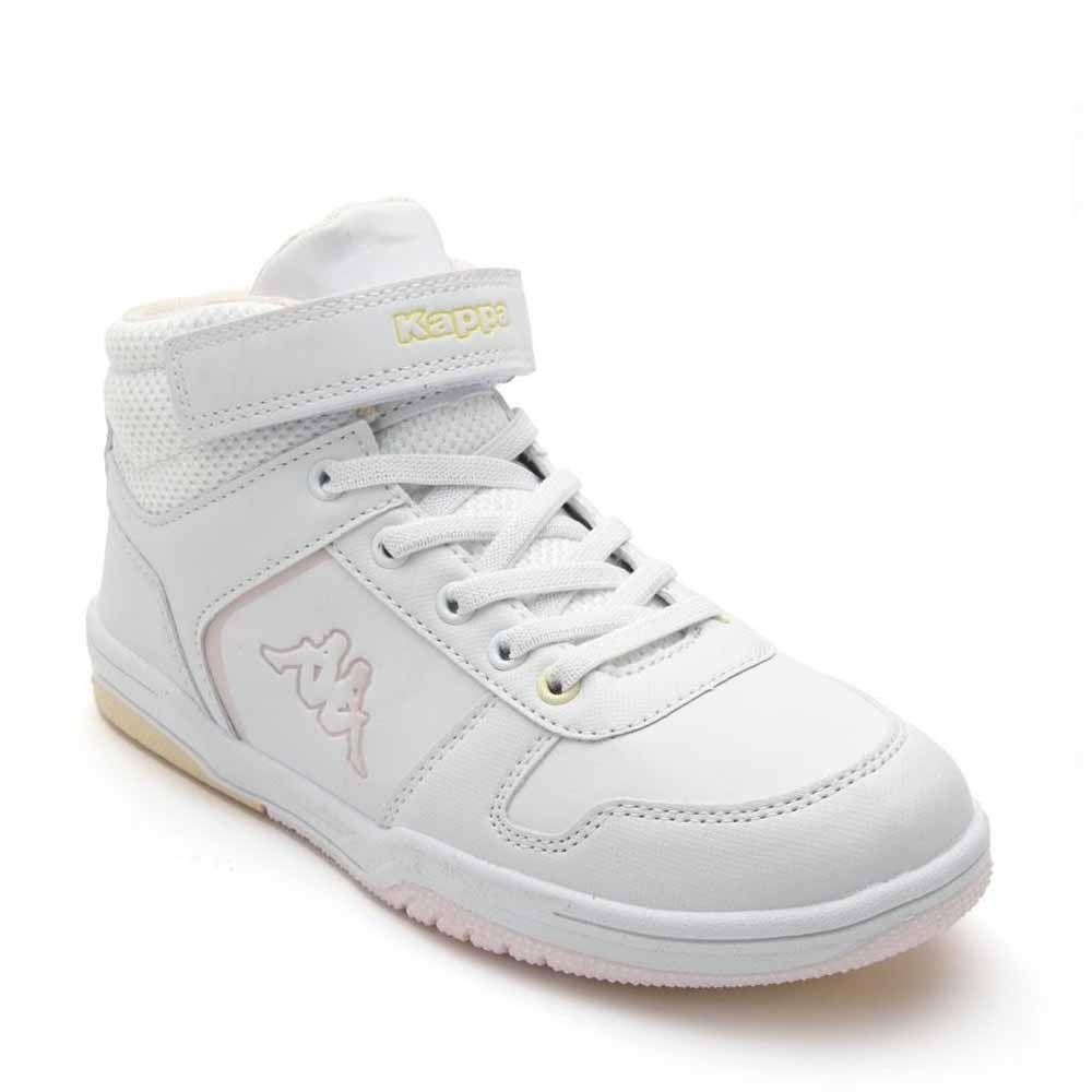 Zapatilla Urbana Niña Kappa Kary Mid Blanca Rosa Amarilla-2