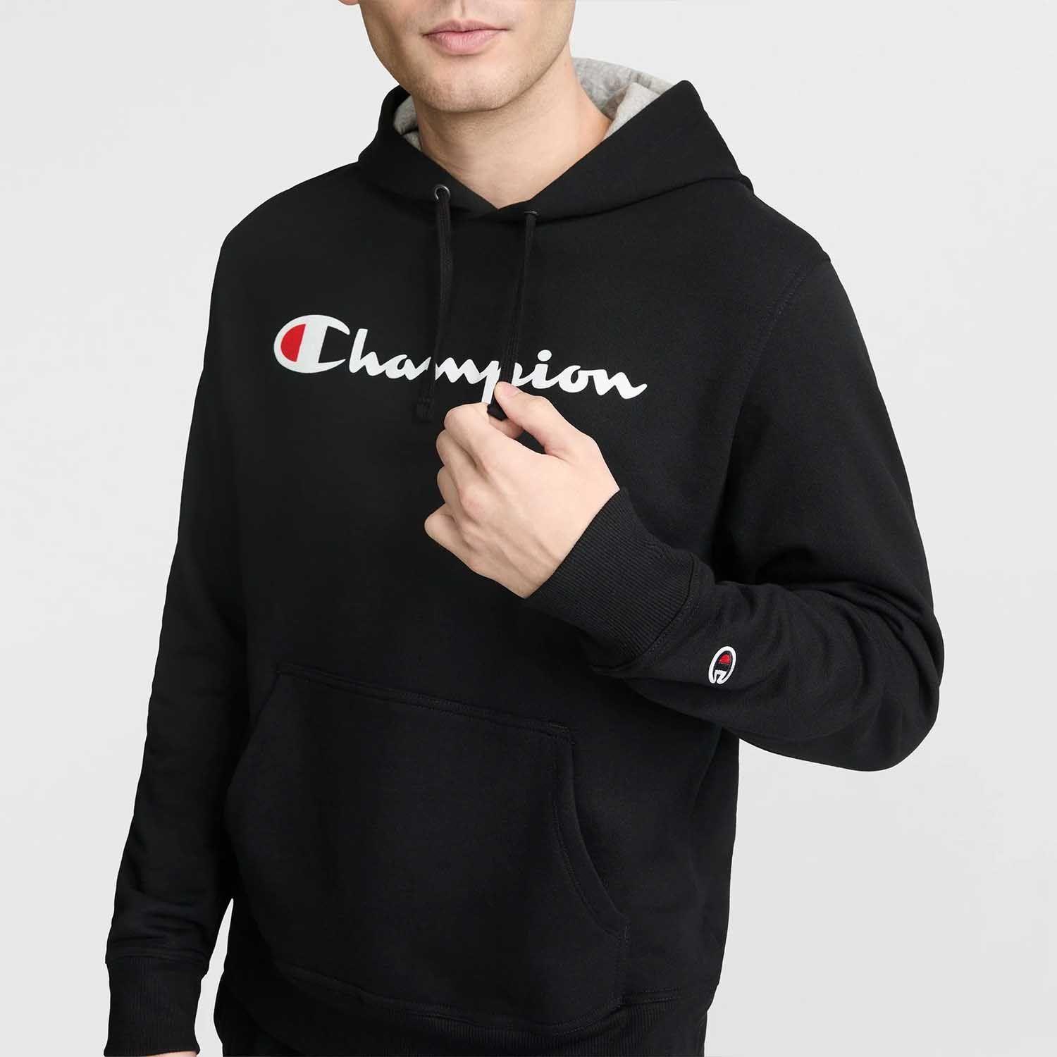 Poleron Hombre Champion Powerblend Graphic Negro-2