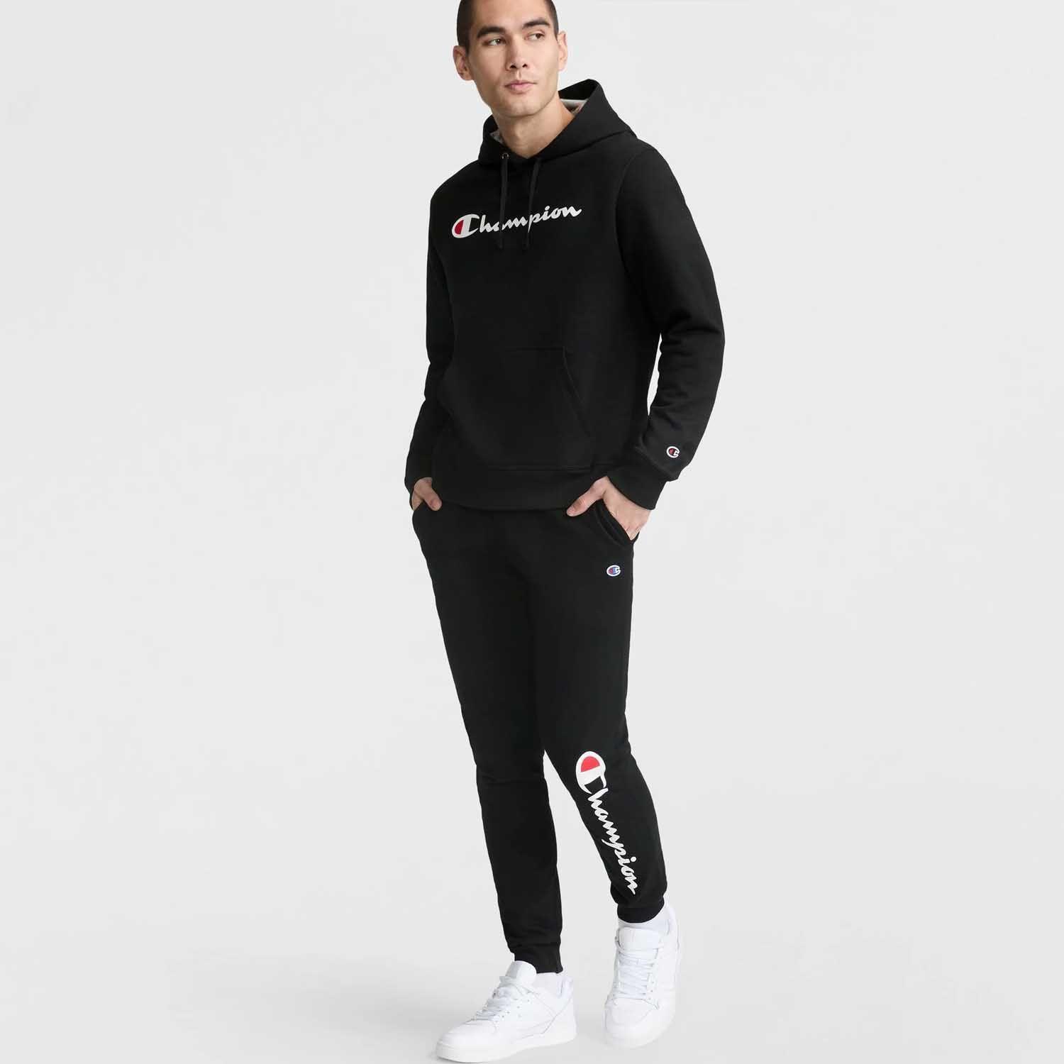 Poleron Hombre Champion Powerblend Graphic Negro-3