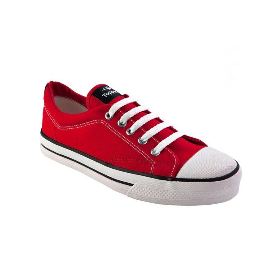 Zapatilla Lona Unisex Rojo Derby Topper-0