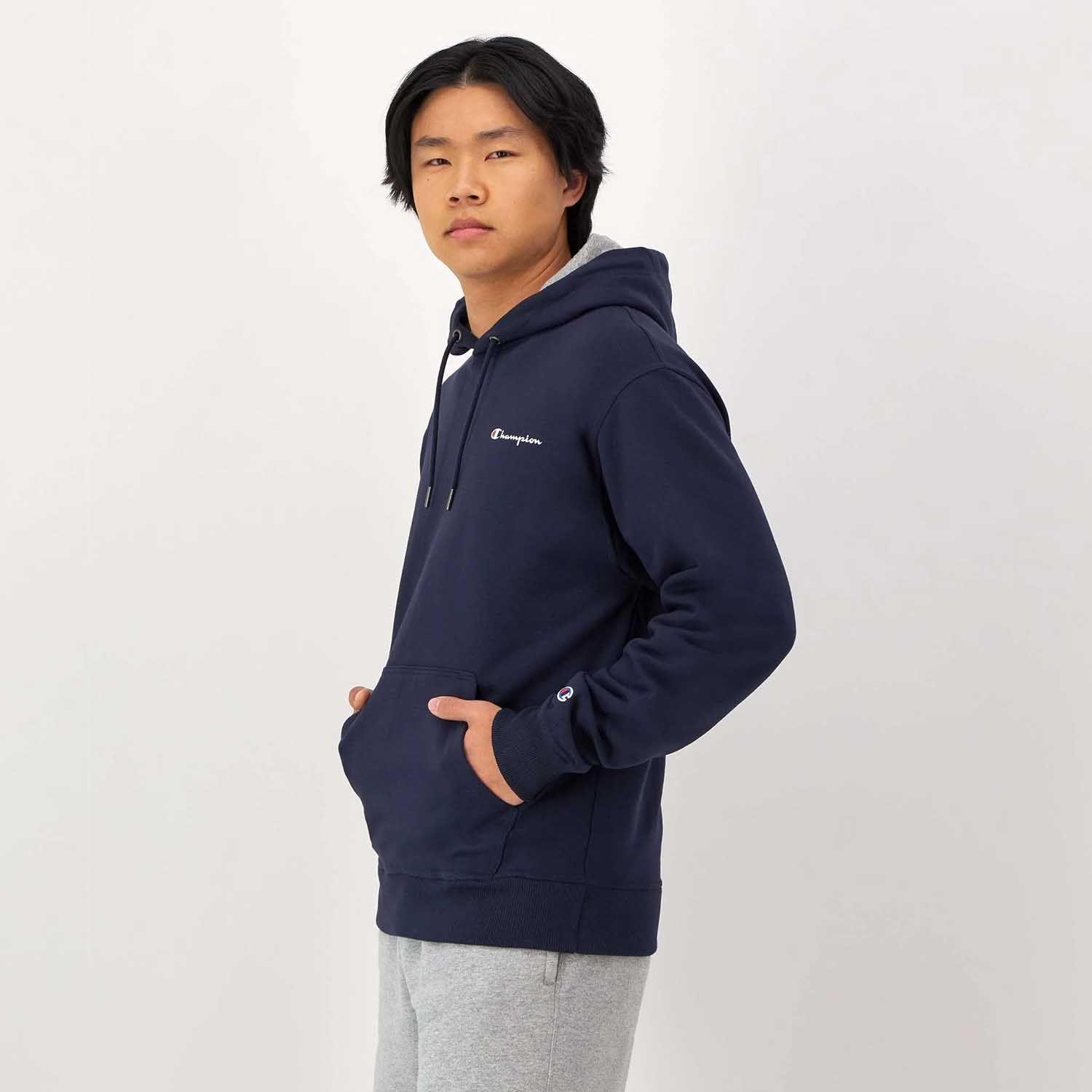 Poleron Hombre Champion Hoodie Powerblend Graphic Azul-2