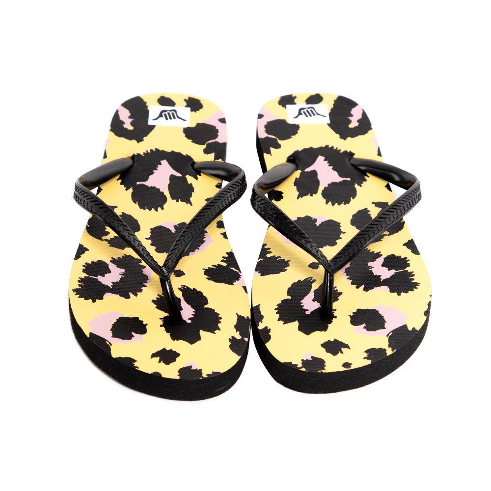 Sandalias Mujer Hawaianas Animal Print Amarillo Hang Loose-2