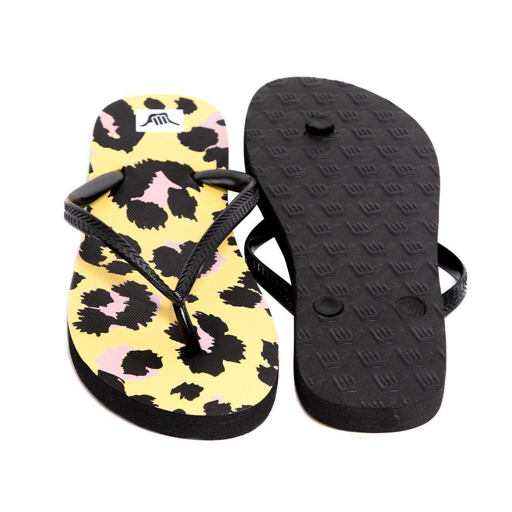 Sandalias Mujer Hawaianas Animal Print Amarillo Hang Loose-3
