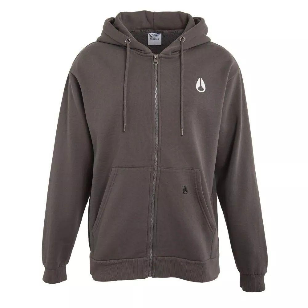 Polerón Hombre Full Zipper Charcoal Double Logo-0