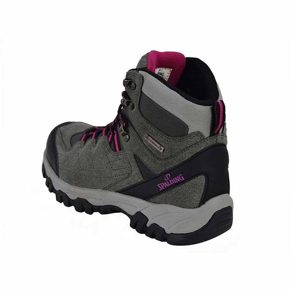 Zapatilla Botín Waterproof Mujer Outdoor ZFW4345 Gris Rosa Spalding-3