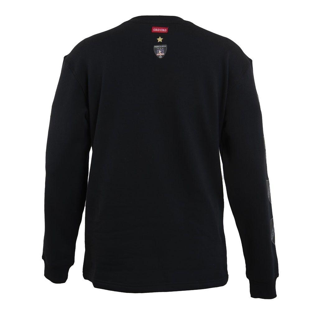 Poleron Colo Colo Urbano Hoodie Negro Negro-2