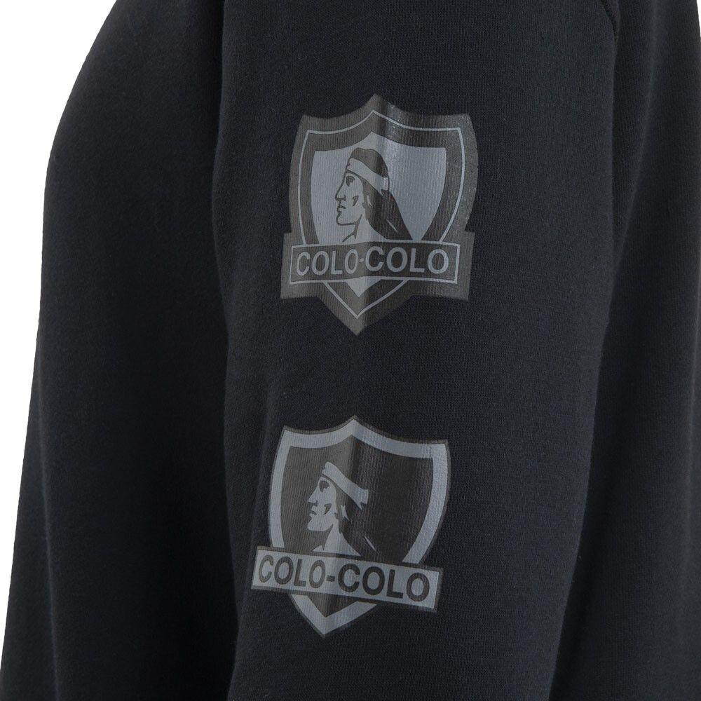 Poleron Colo Colo Urbano Hoodie Negro Negro-3