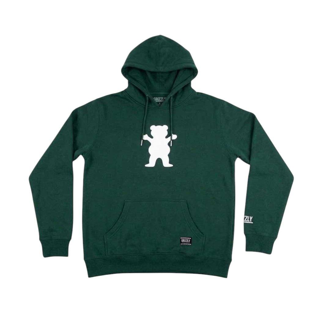 Polerón Hombre Grizzly Griptape OG Bear Verde Blanco-0