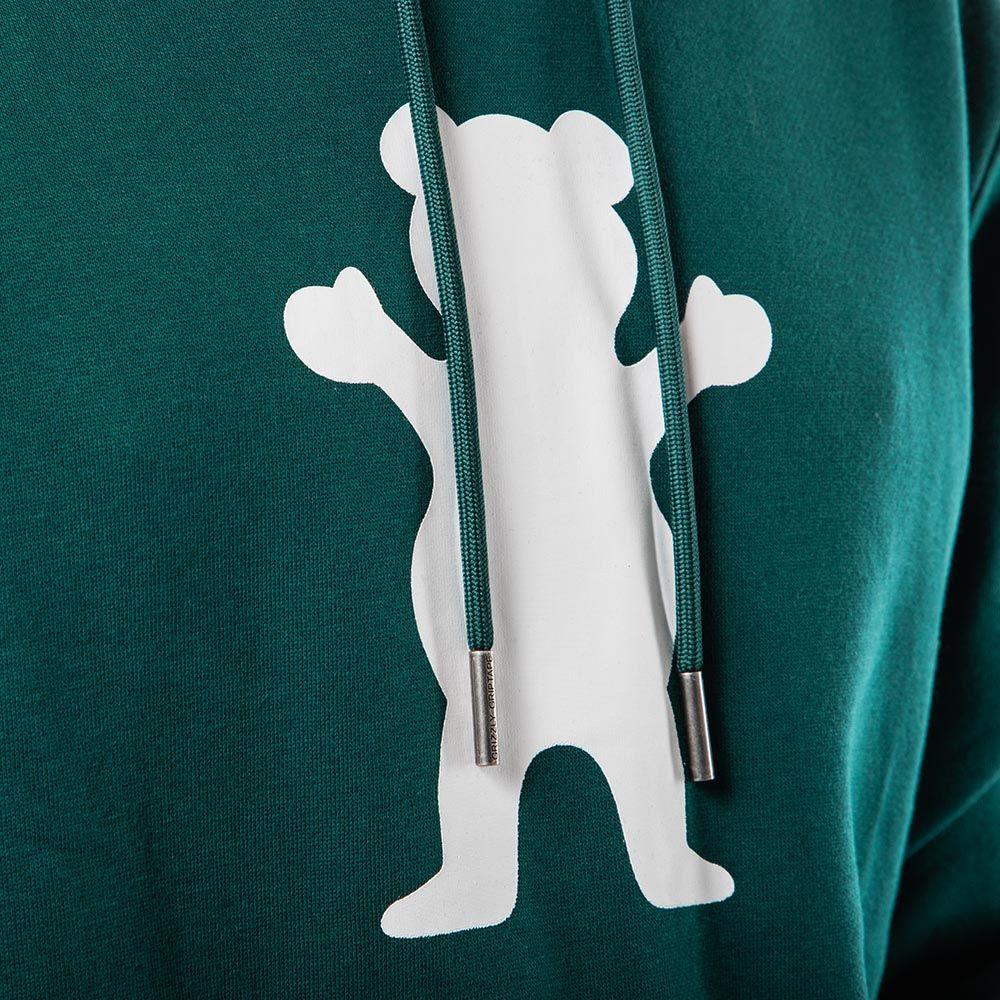 Polerón Hombre Grizzly Griptape OG Bear Verde Blanco-4