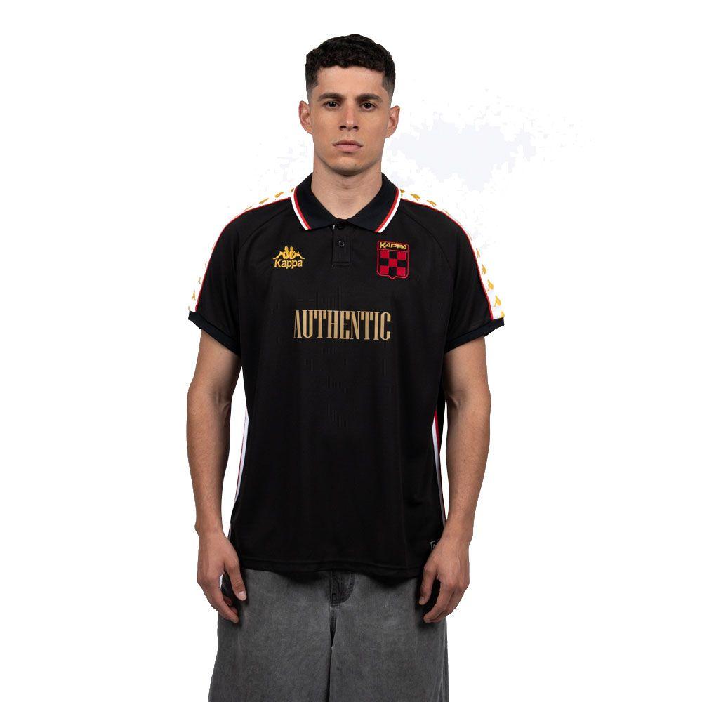 Polera Kappa Hombre Authentic Negro Dorado-1
