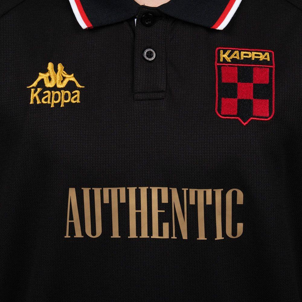Polera Kappa Hombre Authentic Negro Dorado-2