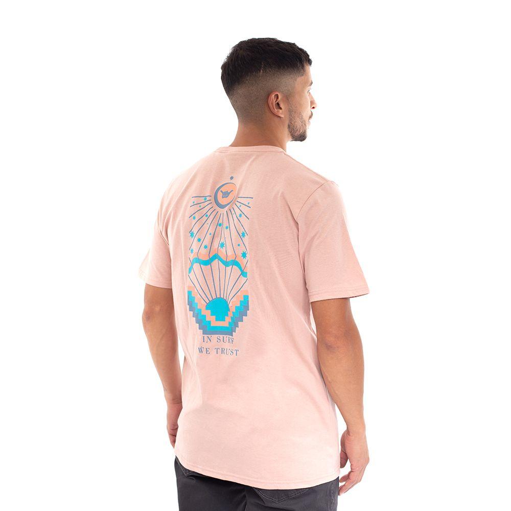 Polera Hombre Rosado Surf We Trust Hang Loose-0