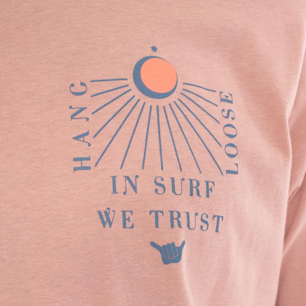 Polera Hombre Rosado Surf We Trust Hang Loose-3