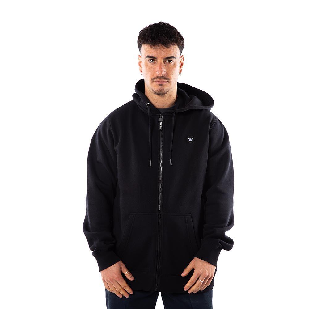 Polerón Hombre Hang Loose Full Zipper Black Essencial-0