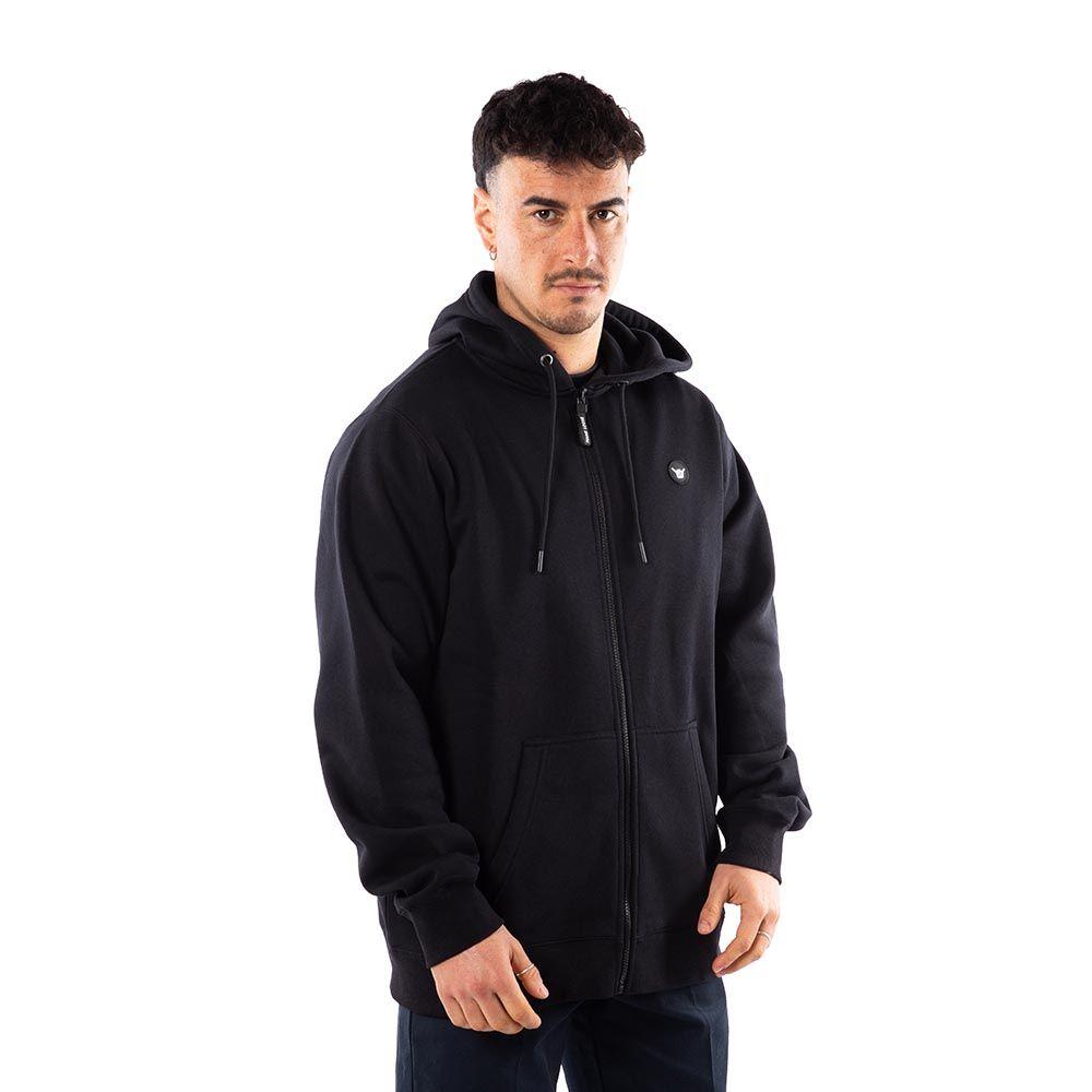 Polerón Hombre Hang Loose Full Zipper Black Essencial-2