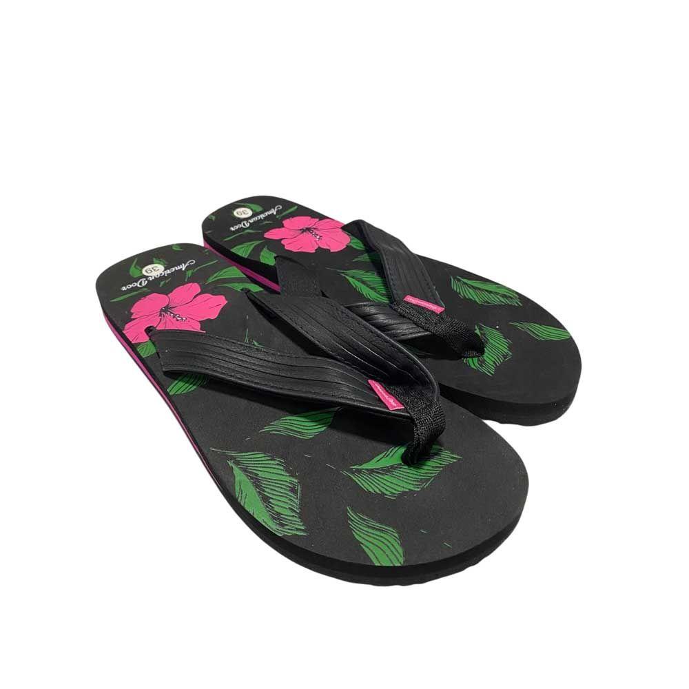 Sandalia Chala Havaiana Negro Rosa Mujer-2