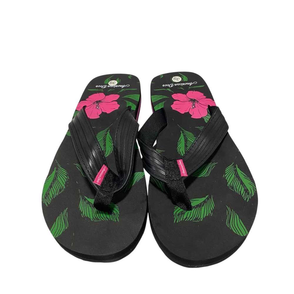 Sandalia Chala Havaiana Negro Rosa Mujer-3