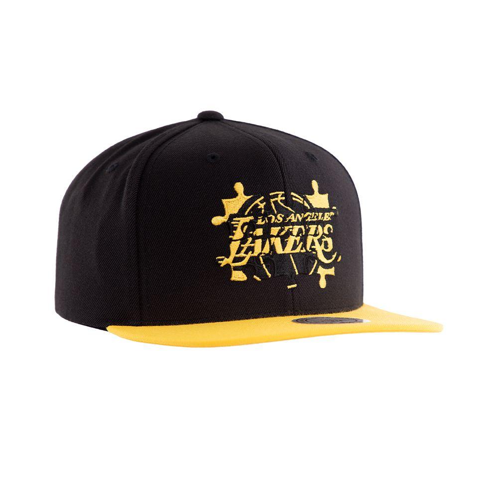 Gorro Lakers Puzzle Negro Amarillo Mitchell And Ness-1