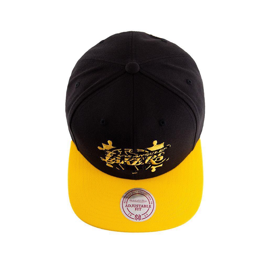 Gorro Lakers Puzzle Negro Amarillo Mitchell And Ness-4