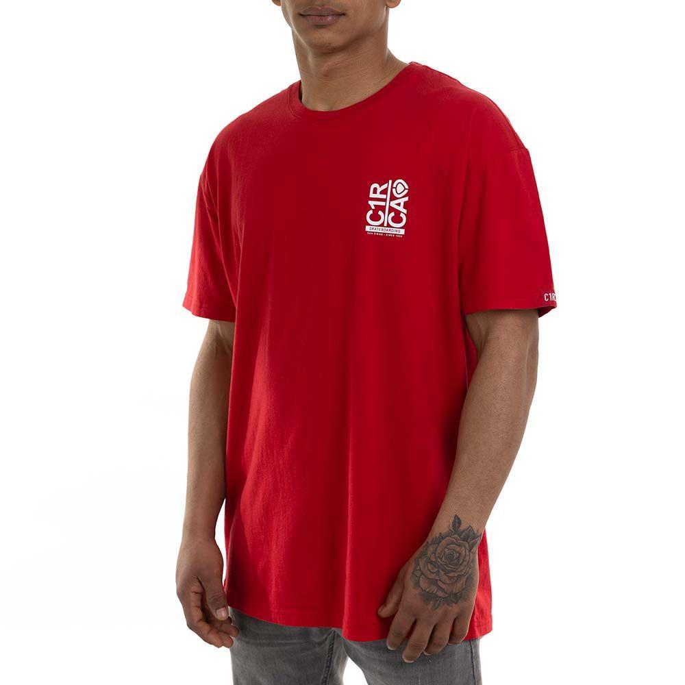 Polera C1RCA Break Up Tee Roja Oversize Algodón-2