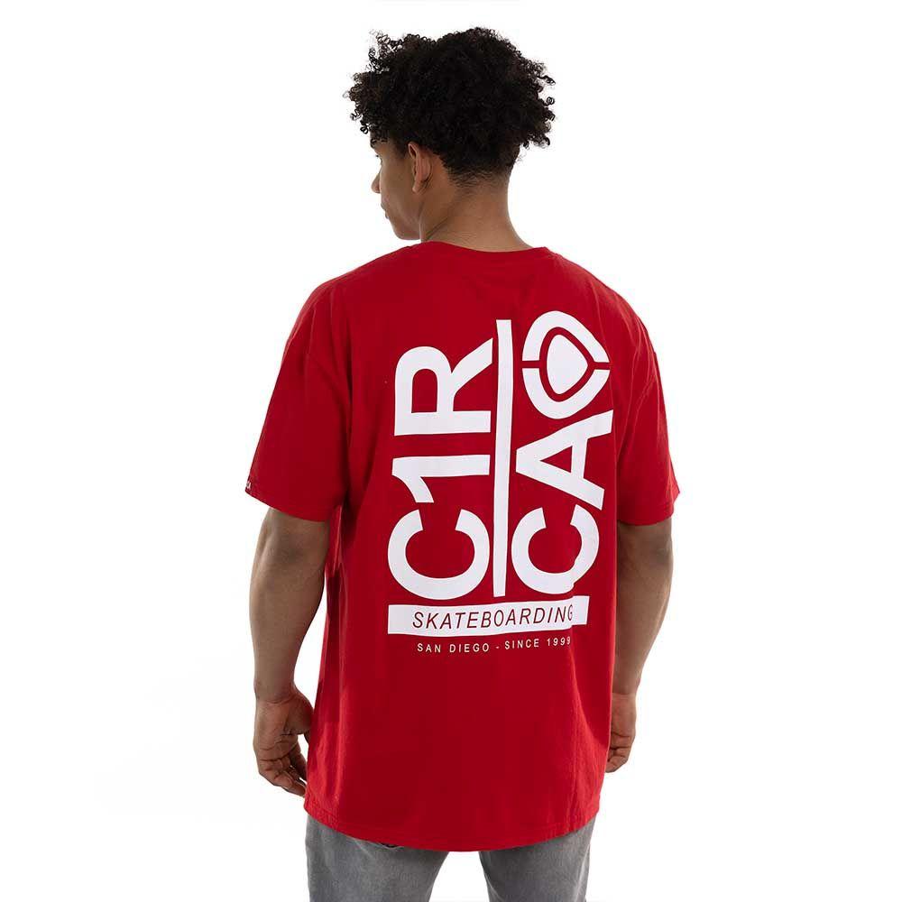 Polera C1RCA Break Up Tee Roja Oversize Algodón-4