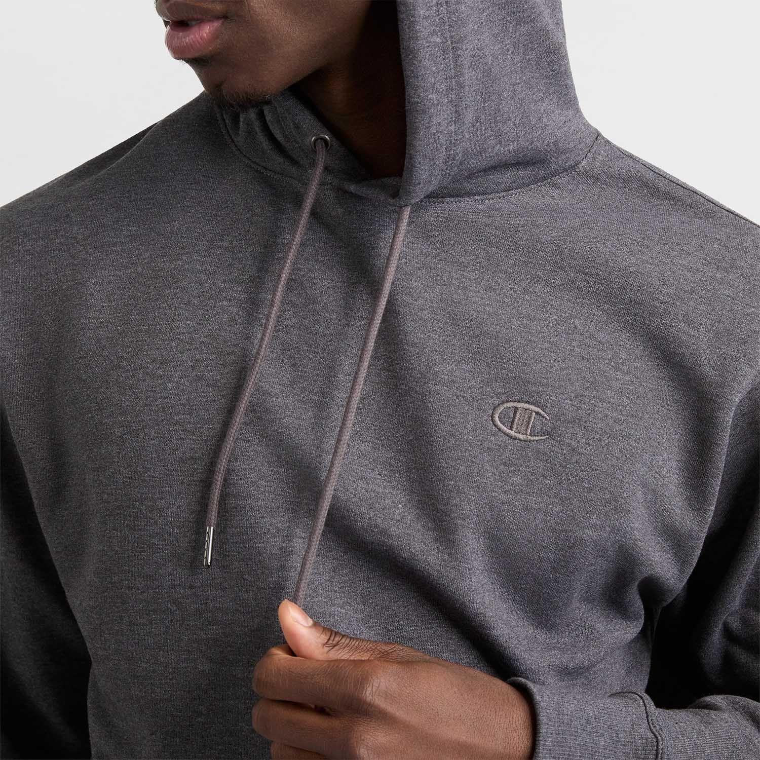 Poleron Hombre Champion Hoodie Fleece Gris Oscuro-2