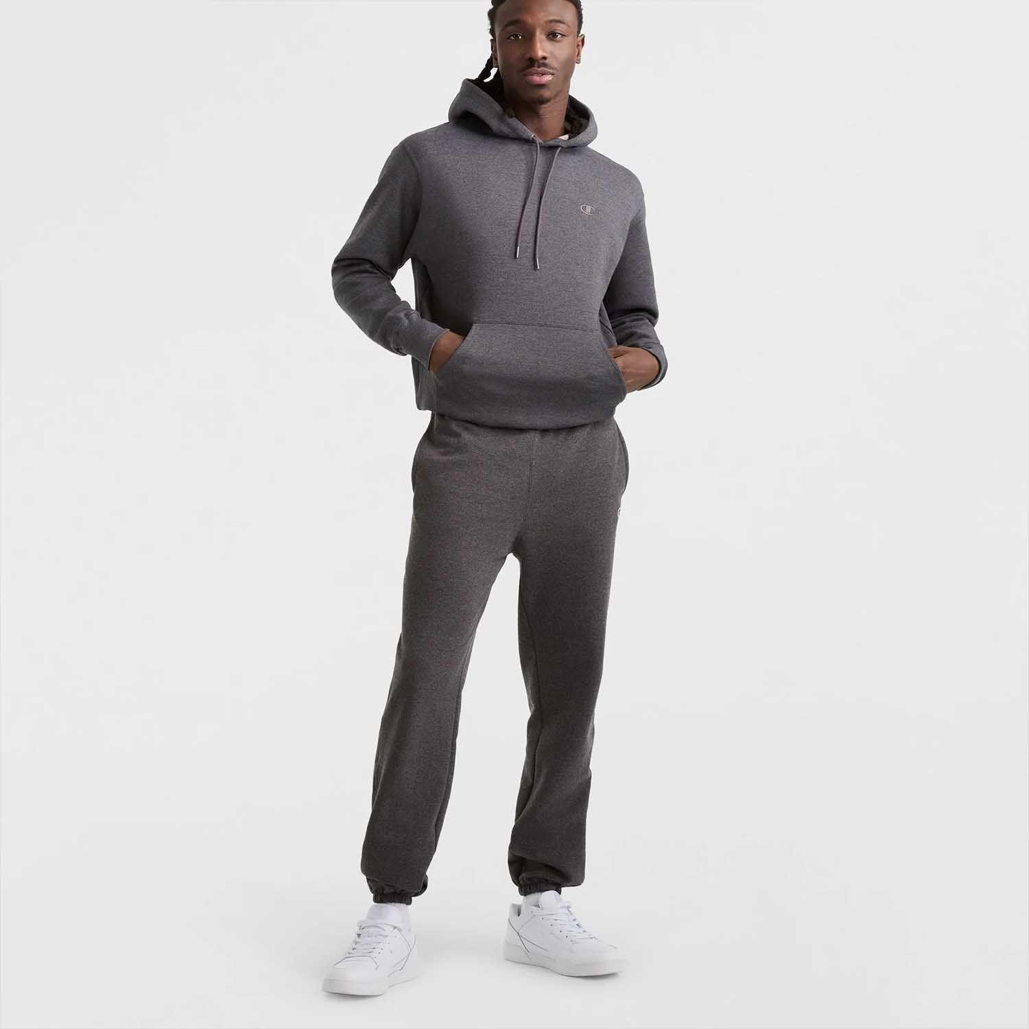 Poleron Hombre Champion Hoodie Fleece Gris Oscuro-3