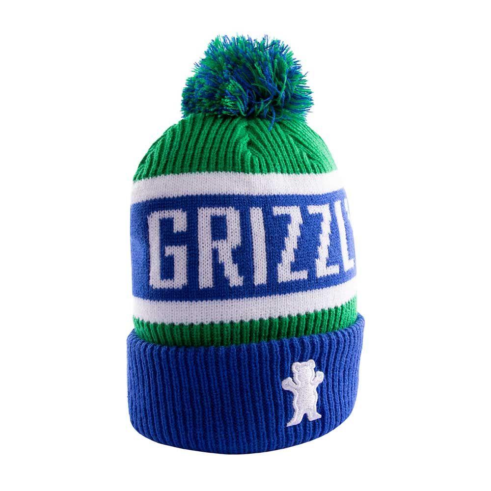 Gorro Beanie Training Season Pom Blue Grizzly-3