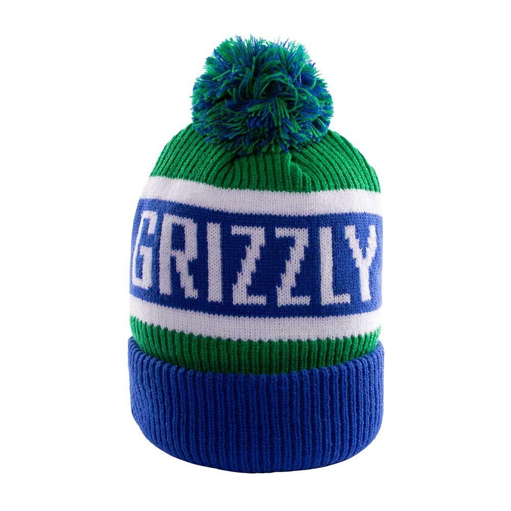 Gorro Beanie Training Season Pom Blue Grizzly-4