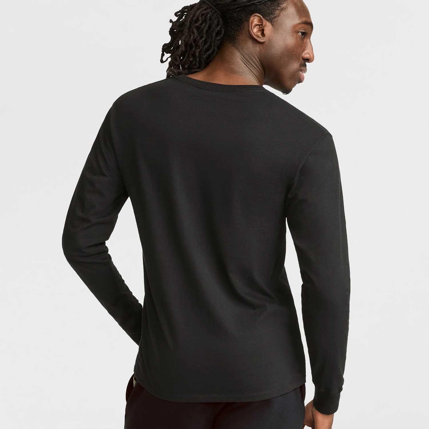 Polera Hombre Champion Negro Manga Larga Clásica-1