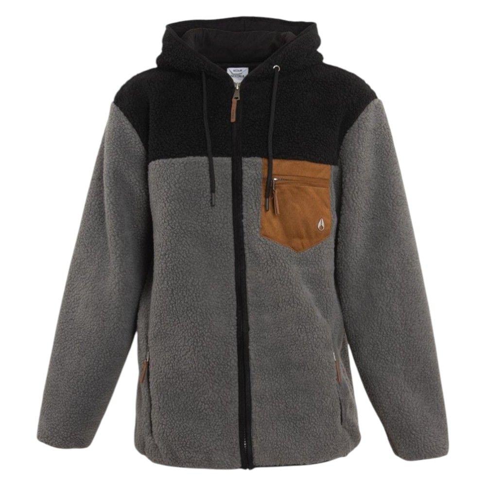 Polerón Hombre Sherpa Full Zipper Grey Black Brown-0